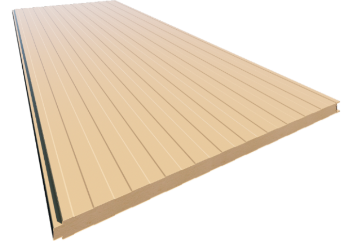 Panel Sándwich Fachada Lana De Roca Tornillería Vista