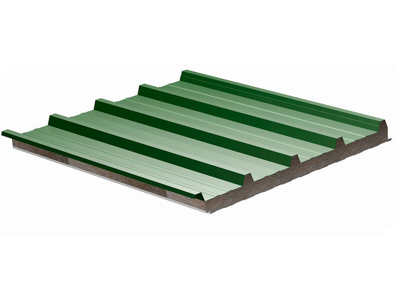 Panel Sándwich Cubierta Lana de Roca 5 Grecas